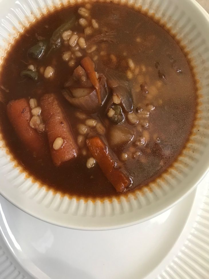 Beef barley soup from left over pot roast